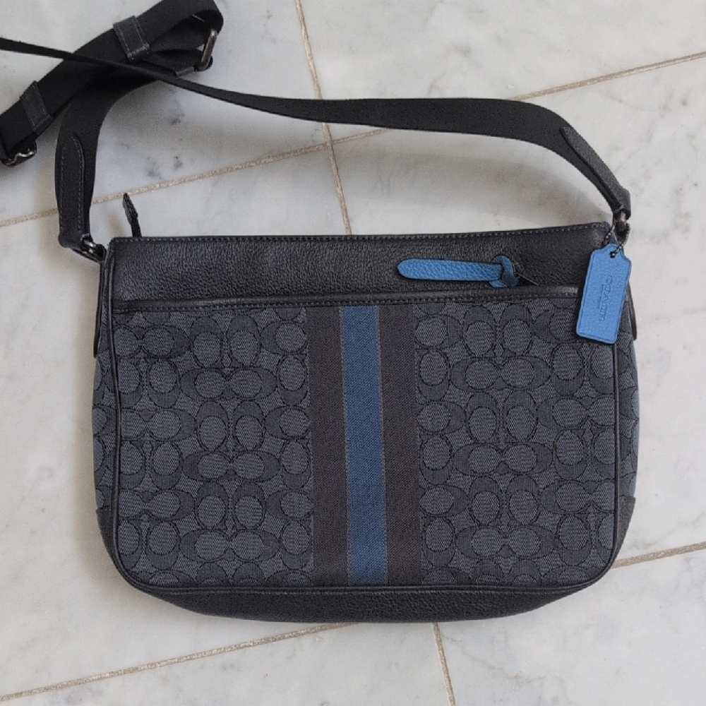 Coach Black & Blue Signature Crossbody Bag